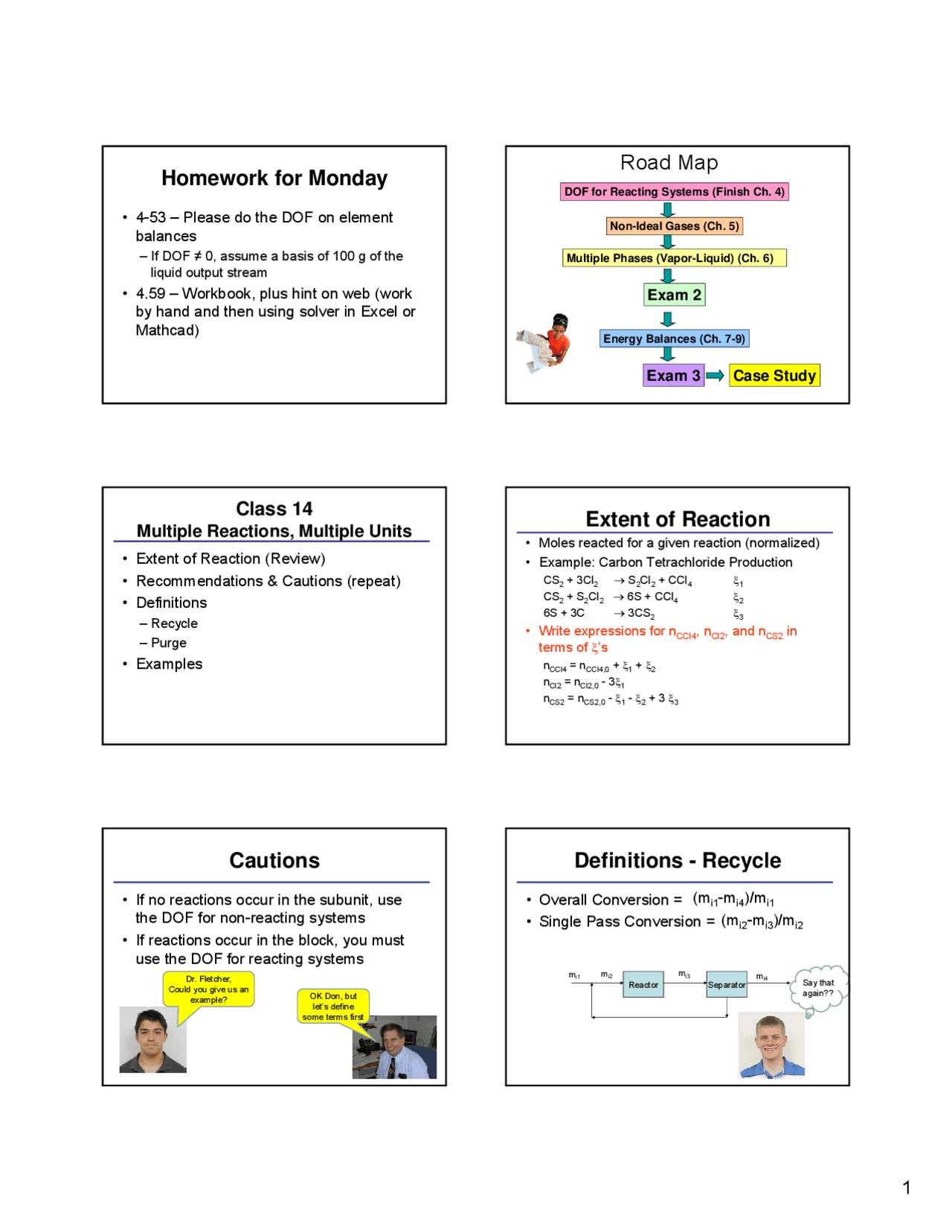 Multiple Reactions - Chemical Process Principles - Lecture Slides ...