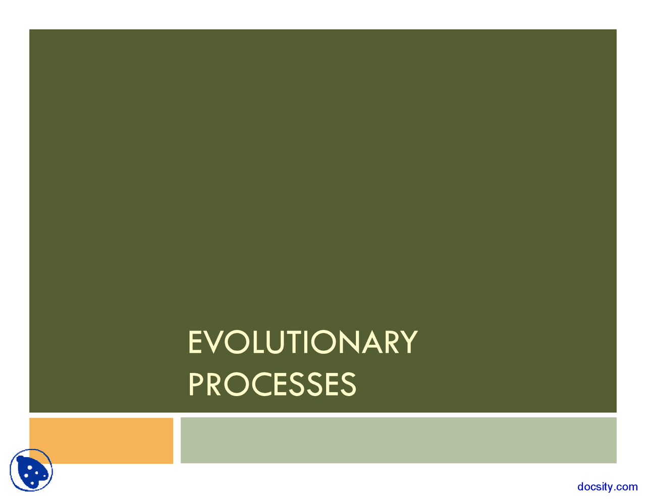 Evolutionary Processes - Ecology, Evolution and Biodiversity - Lecture ...