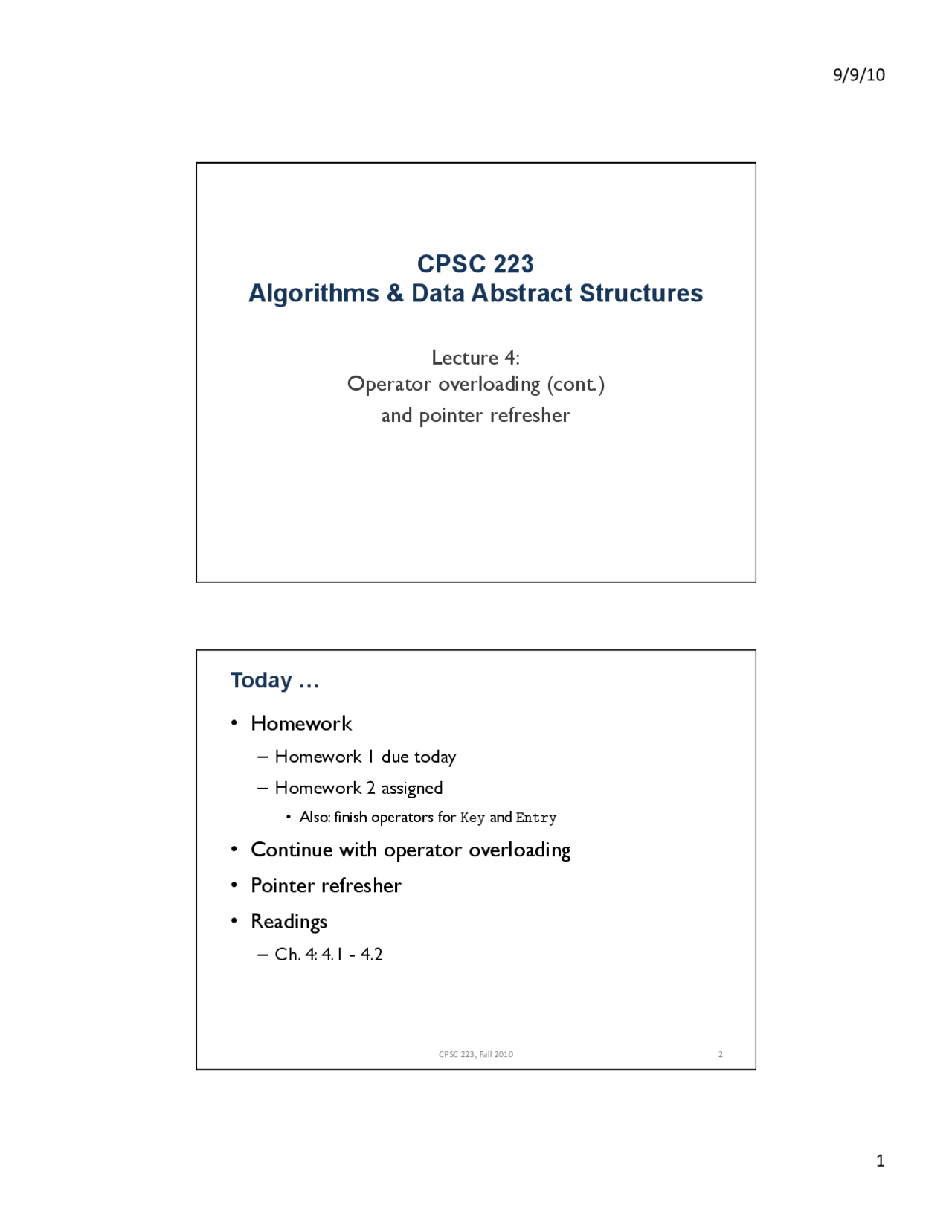Pointer Refresher - Algorithms and Abstract Data Structures - Lecture ...