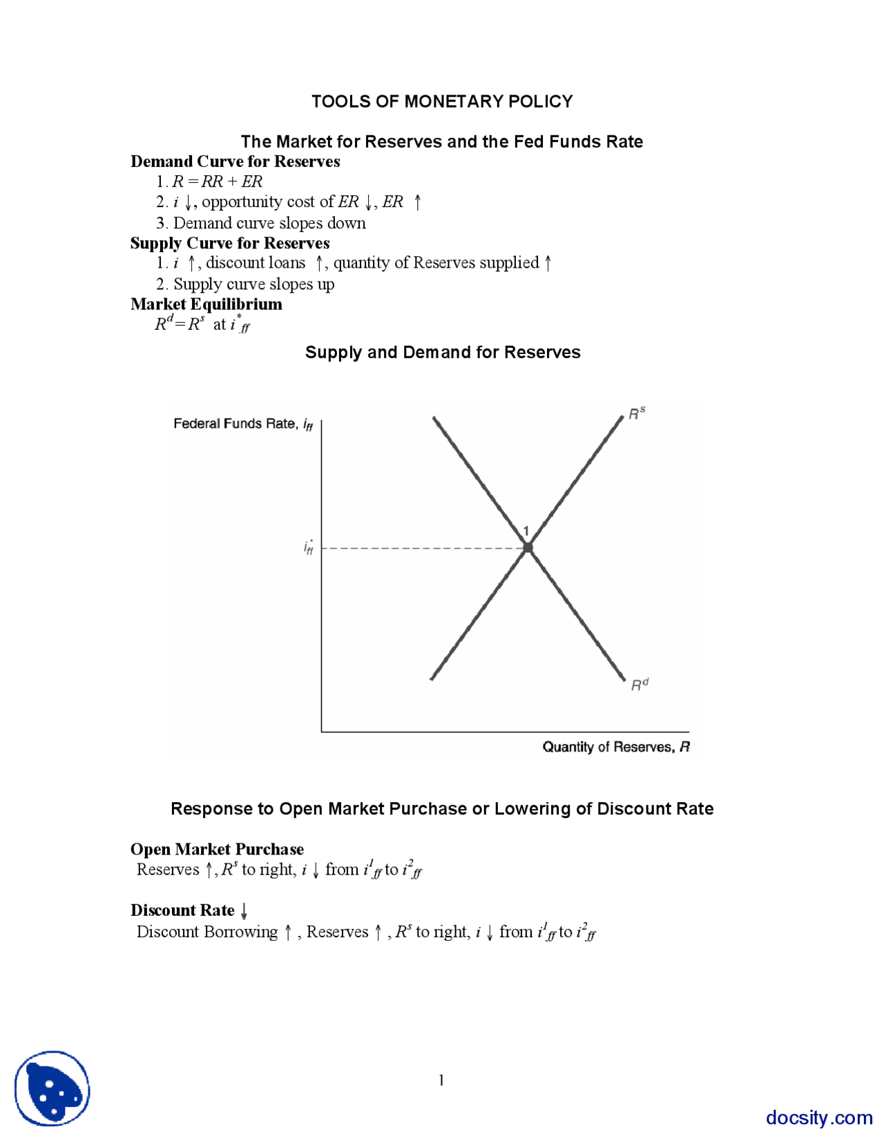 Tools of Monetary Policy - Money Banking and Financial Markets ...