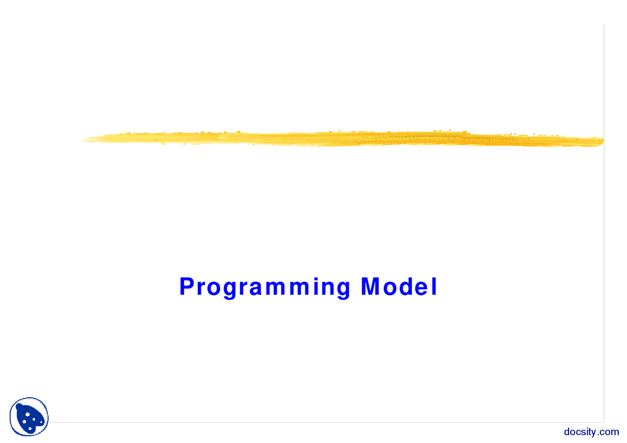 Programming Model - Microprocessors and Computer Systems - Lecture ...