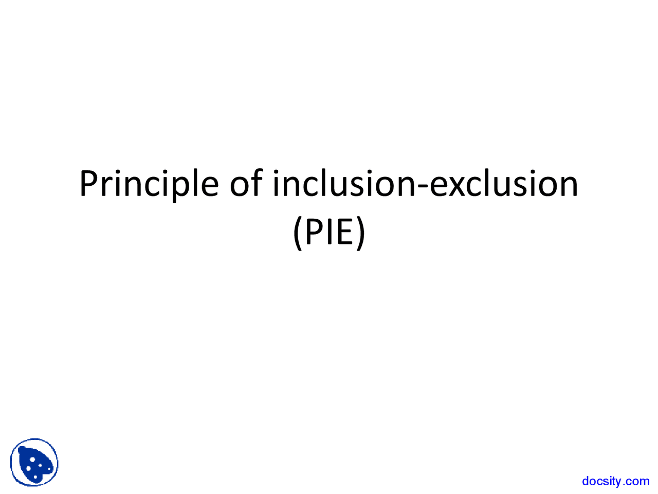 Principle of Inclusion-exclusion - Advanced Engineering Math - Lecture ...