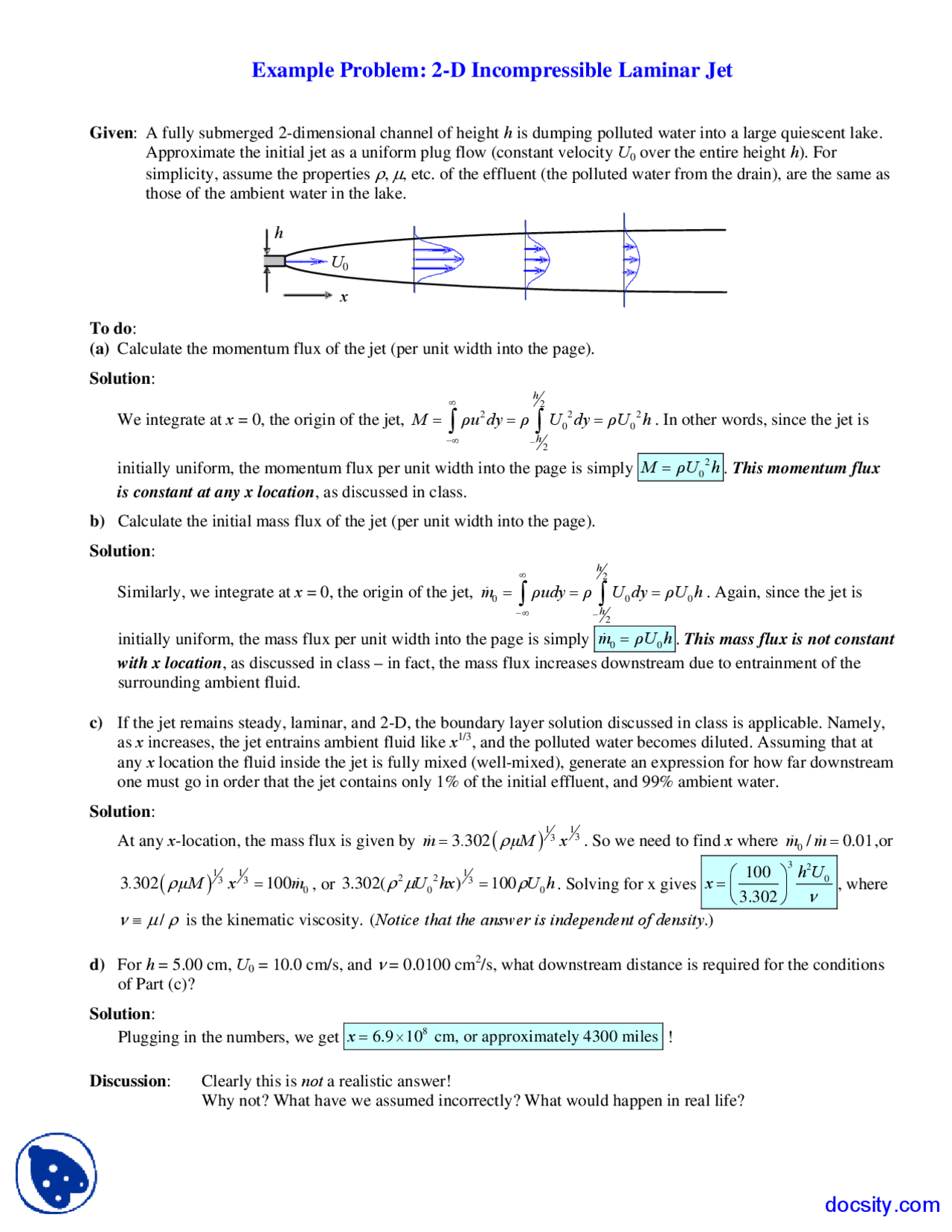 Example 2D Laminar Jet - Foundations of Fluid Mechanics II - Lecture ...