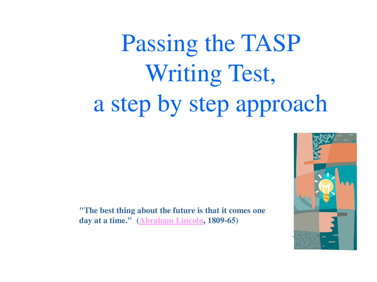 Preparing for the TASP Writing Test: A Step-by-Step Guide | Slides ...