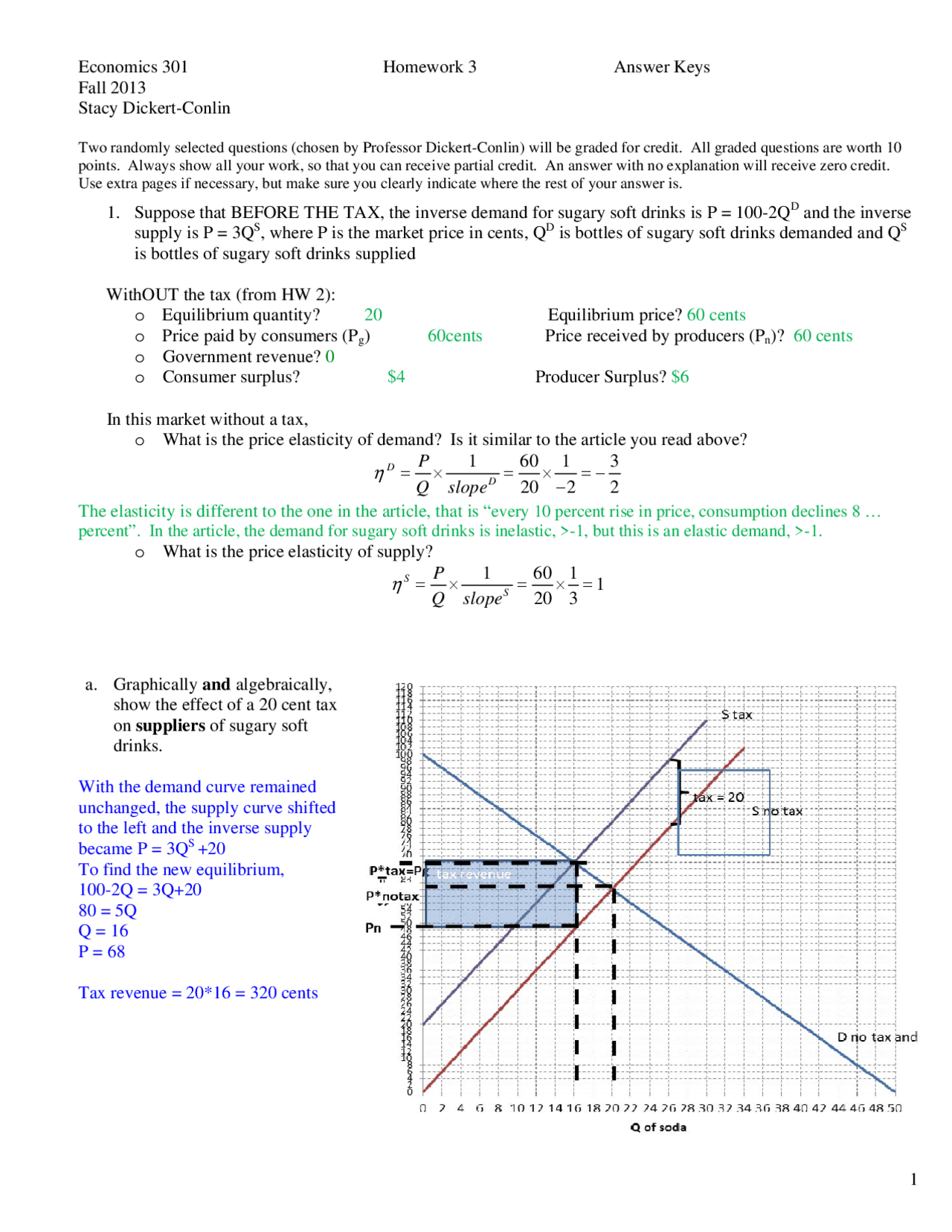 Homework 3 with Answer Key | Intermediate Microeconomics | EC 301 ...