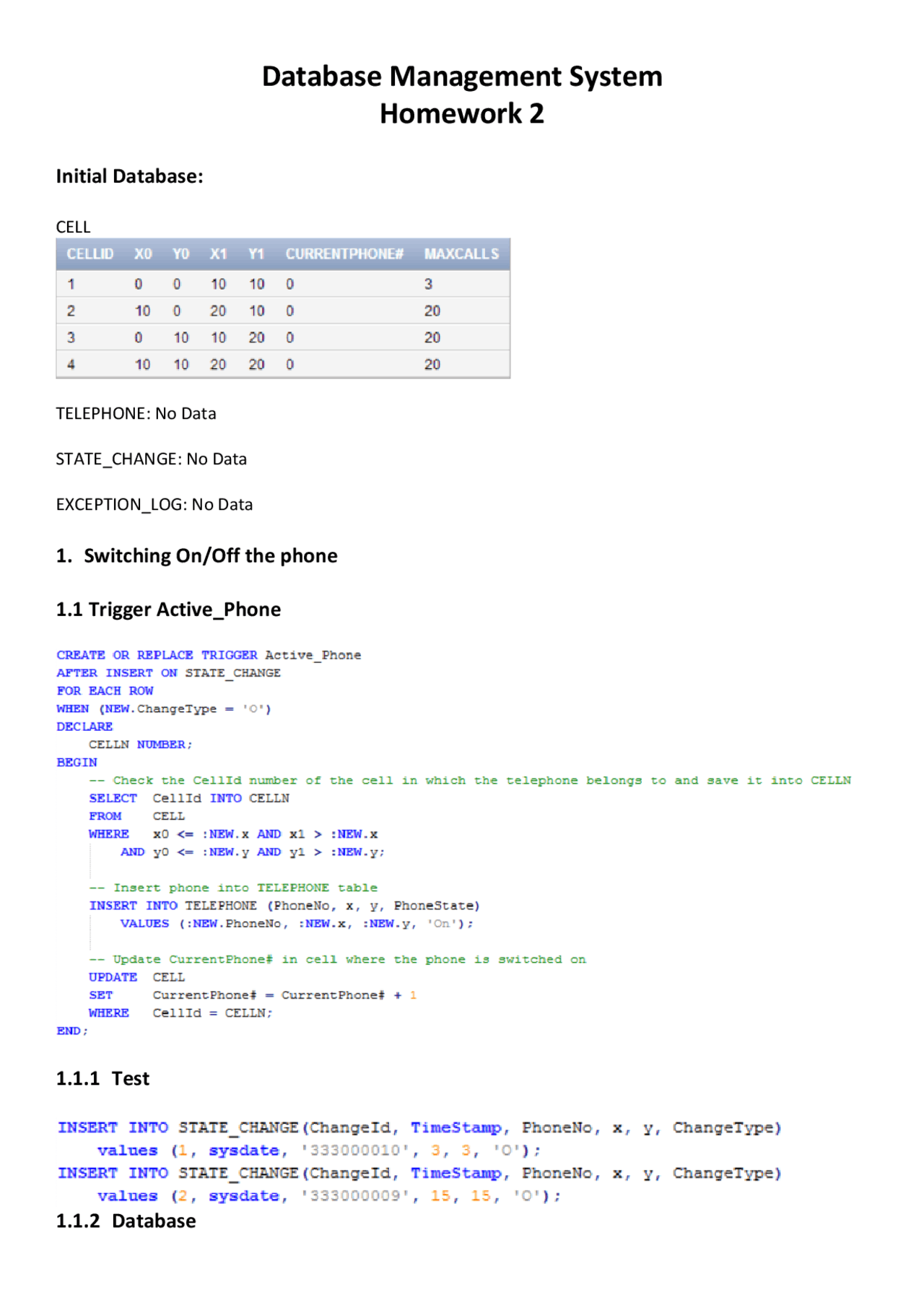 Homework 2 of Database Management Systems - Docsity