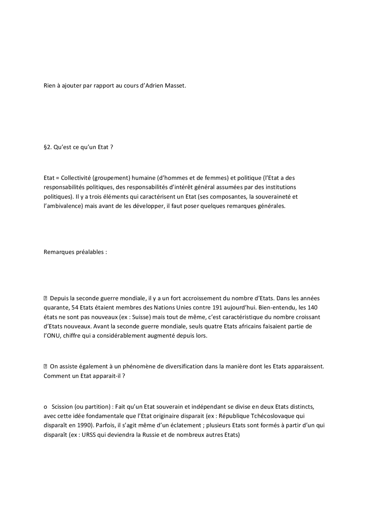 Notes sur l'introduction générale - 3° partie - Docsity