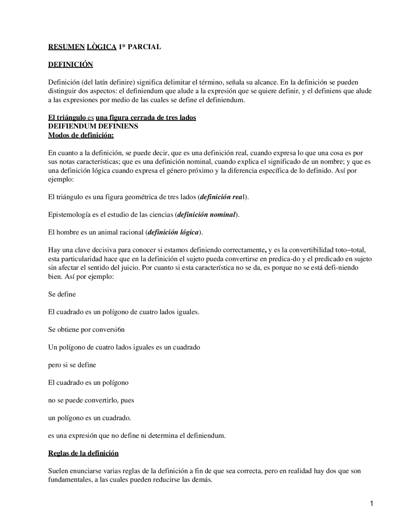Apuntes sobre el Concepto de Definición Parte1 - Docsity
