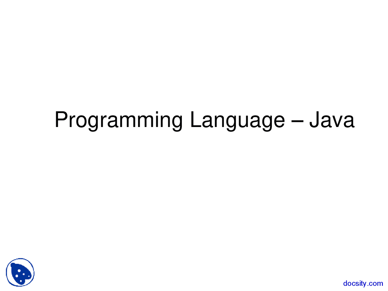 Array - Java - Lecture Slides - Docsity