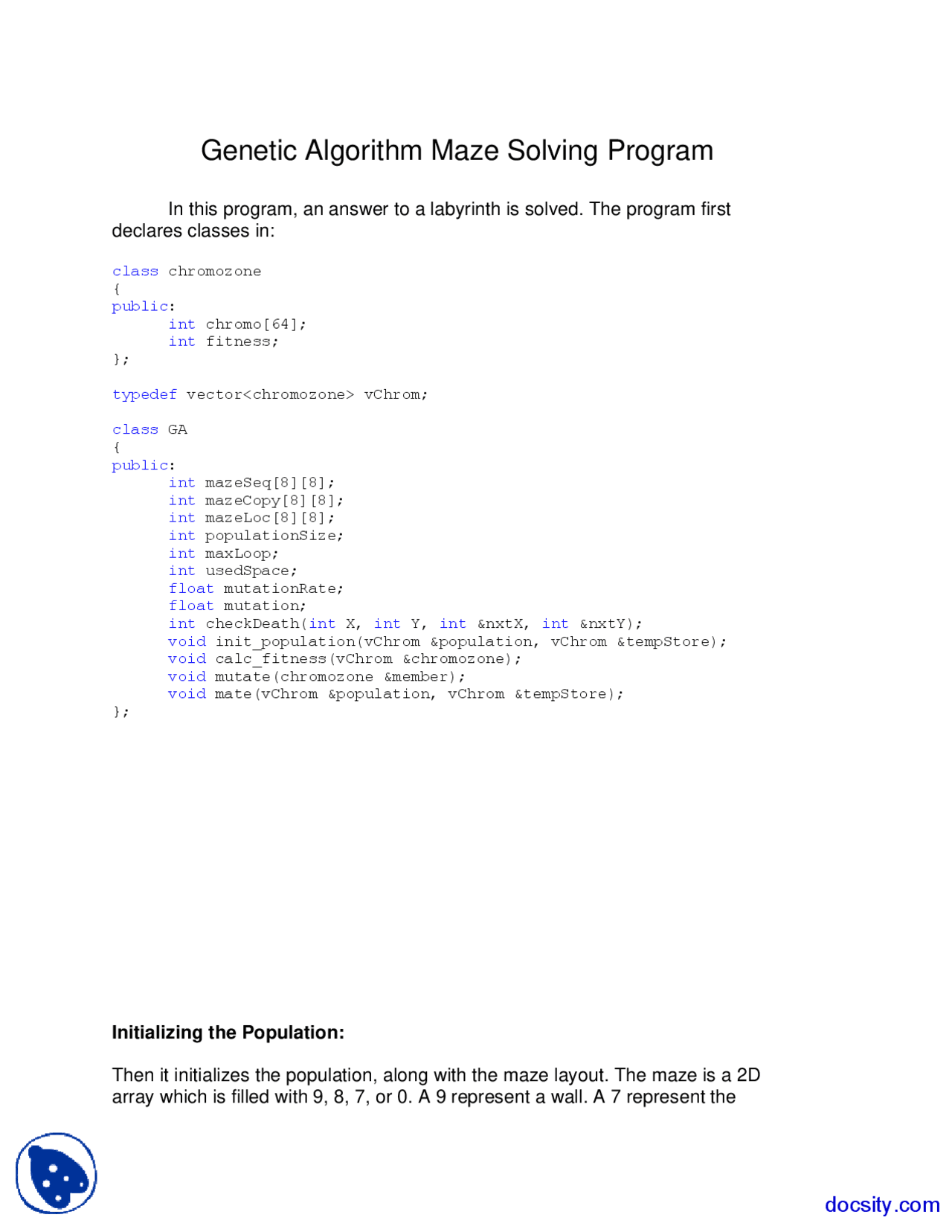 Genetic Algorithm Maze Solving Program - Embedded Intelligent Robotics ...