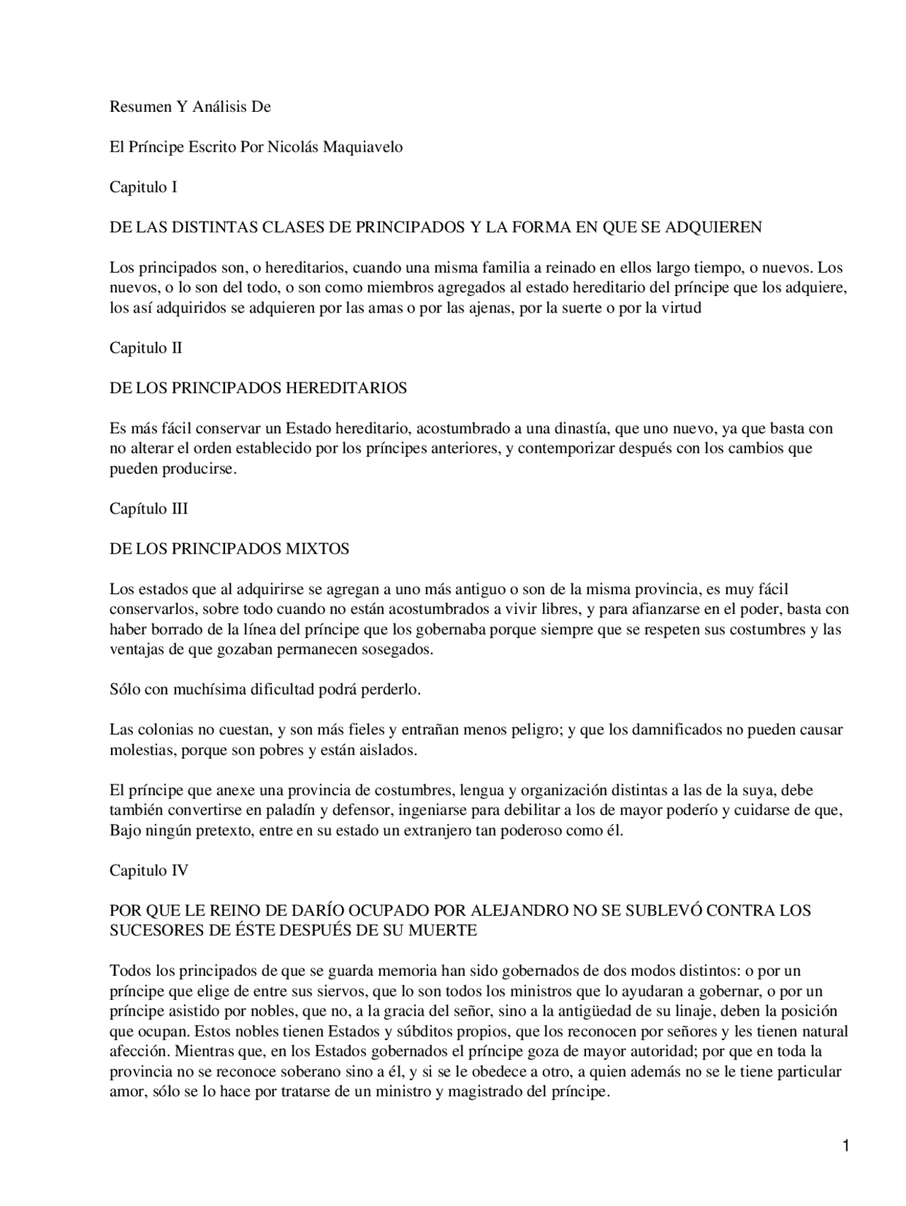 Apuntes Sobre El Principe Docsity