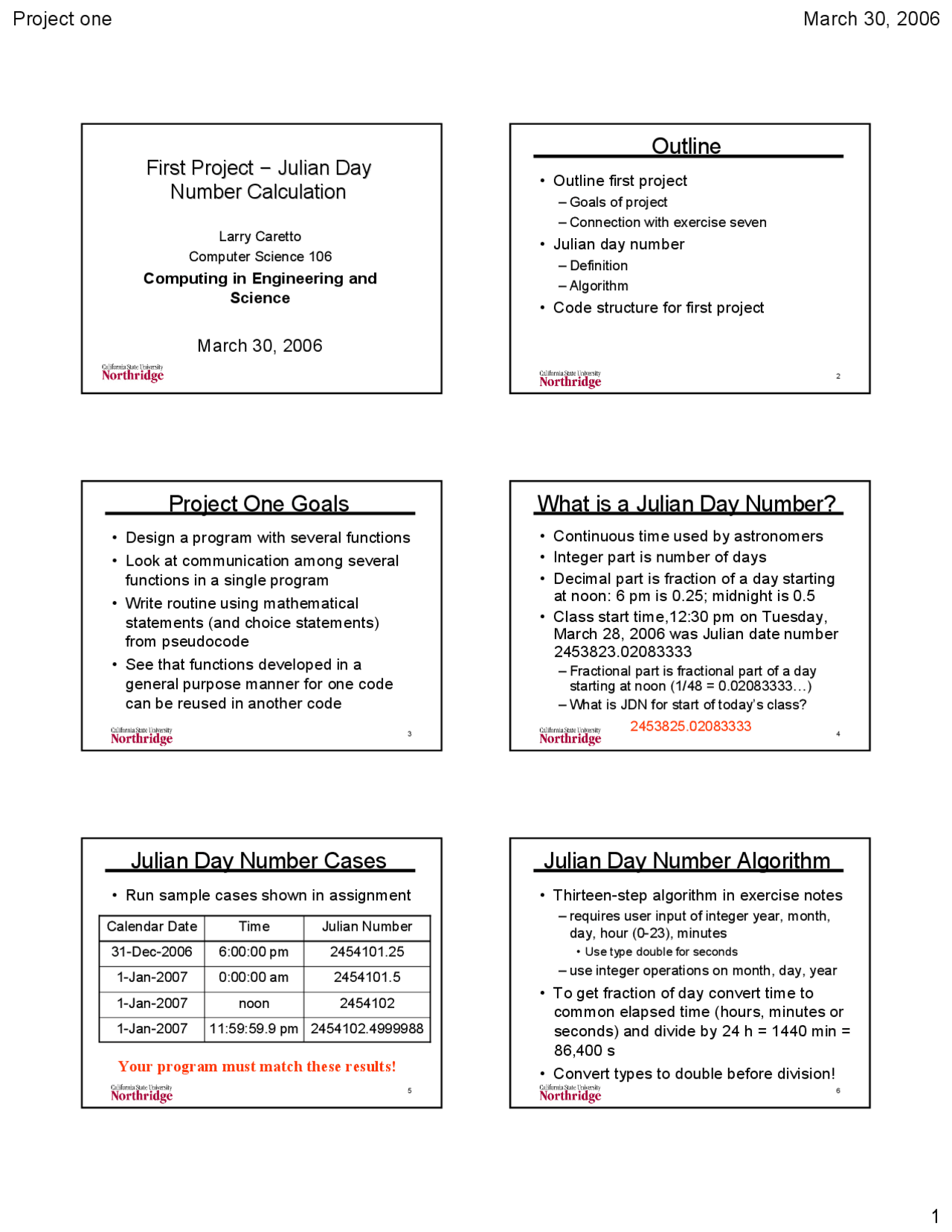 Number Calculation - Computing in Engineering and Science - Lab Slides ...