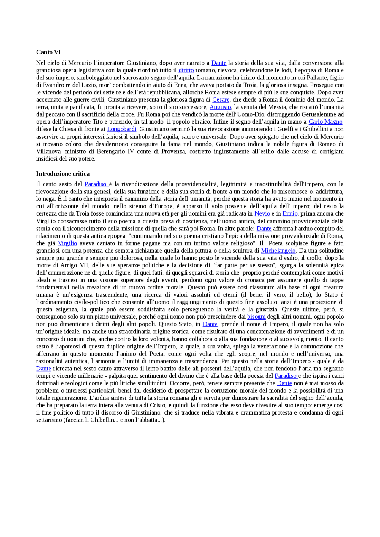 Riassunto Canto VI del Paradiso Divina Commedia Docsity Riassunto Canto VI del Paradiso Divina Commedia Docsity