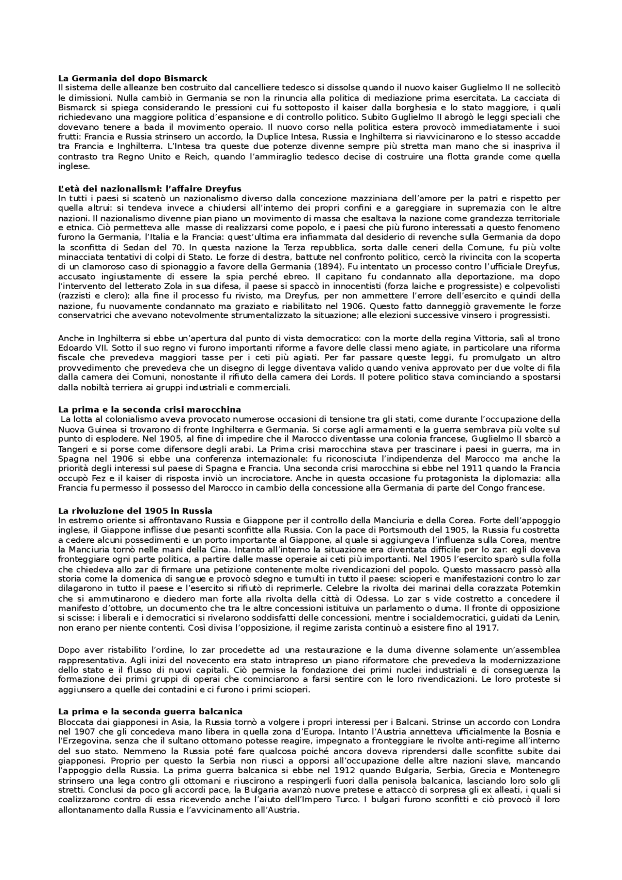 Riassunto Programma Storia 5 Superiore Pdf
