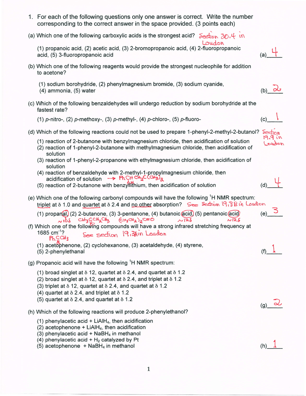Organic Chemistry II - Exam 2 Questions with Resolutions | CHEM 241 ...