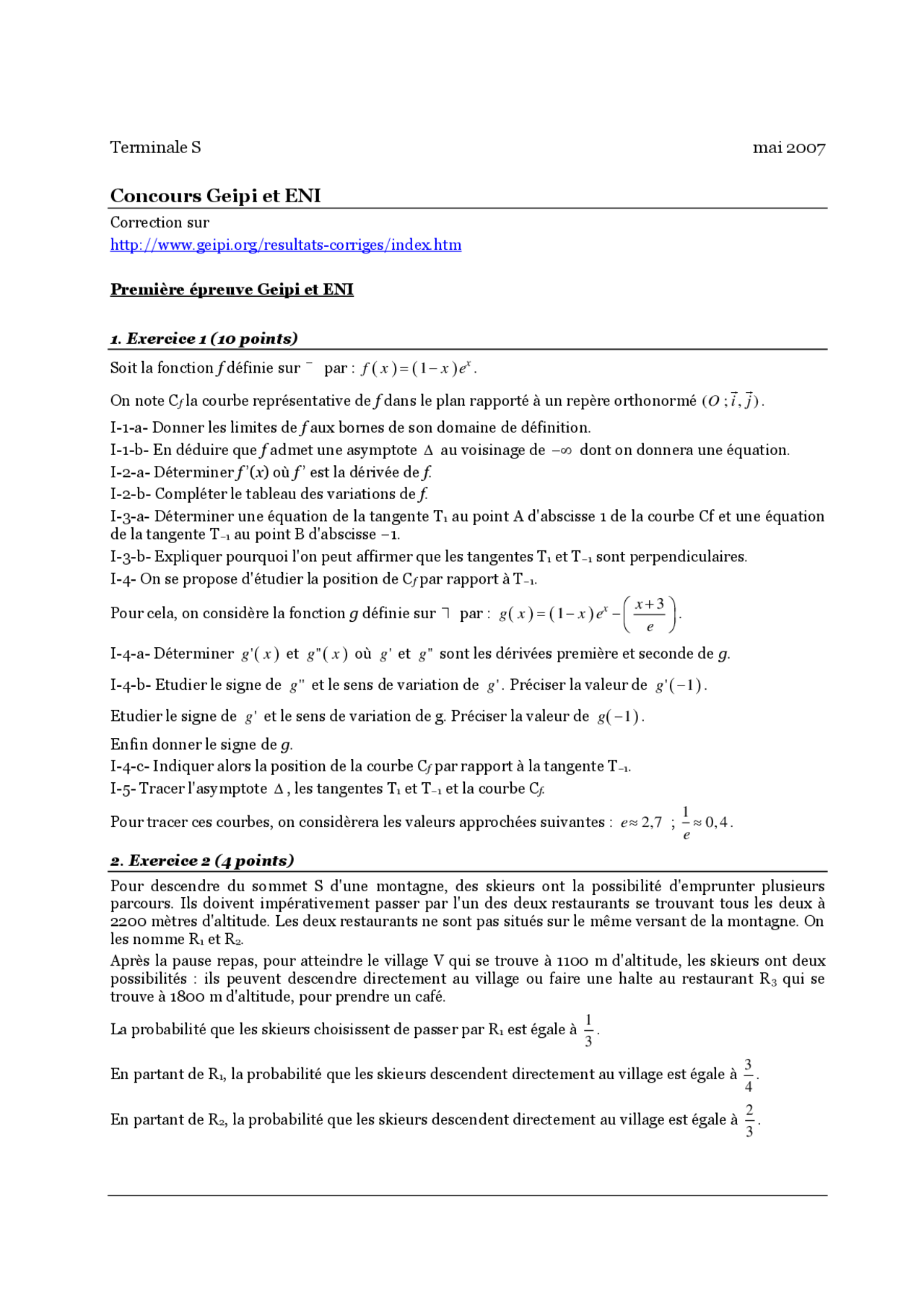 Sciences Statistiques Travaux Pratiques 16 Docsity Sciences Statistiques Travaux Pratiques 16 Docsity