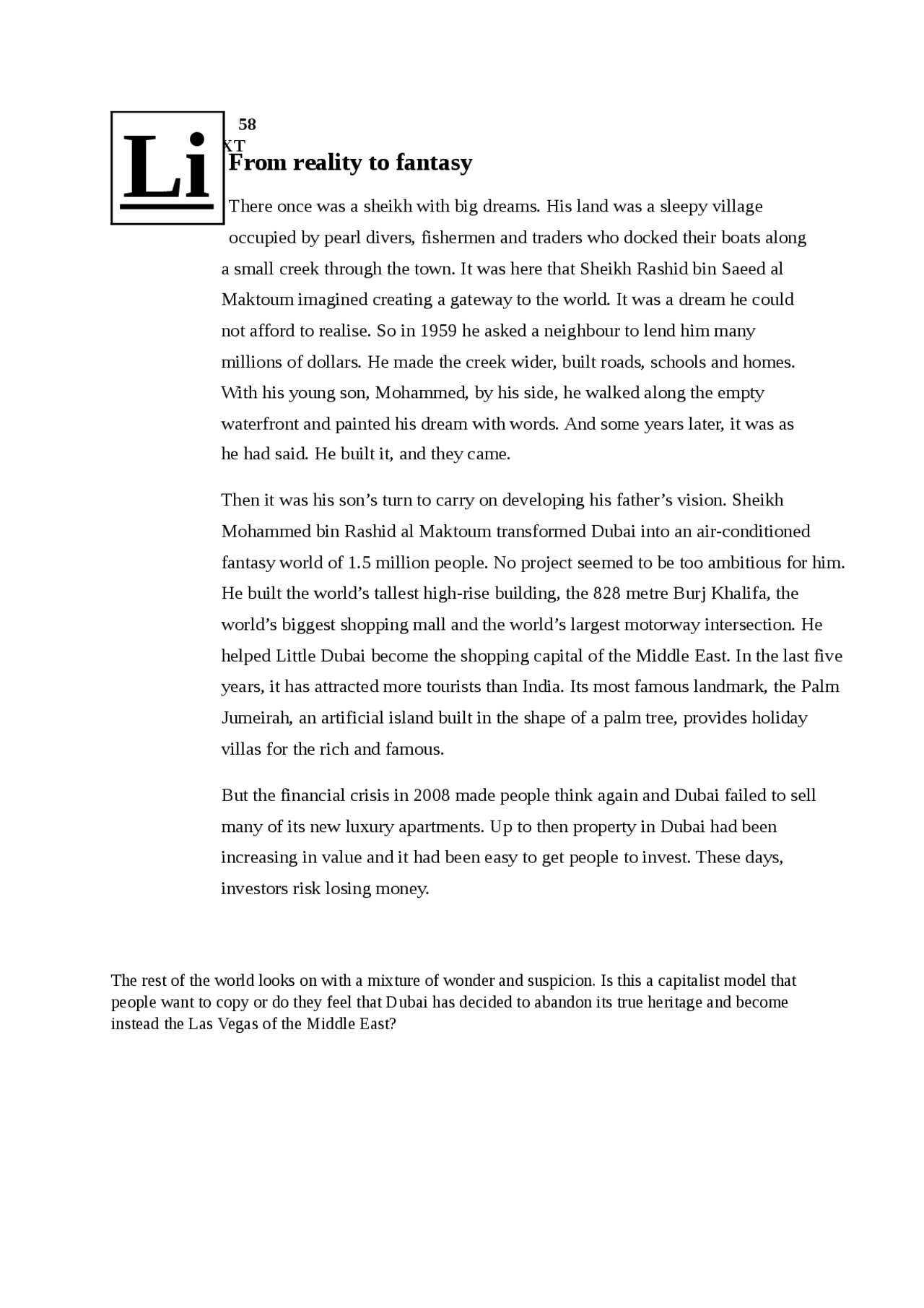 Brano del libro life Upper Intermediate Unit5 Lesson5a per reading ...
