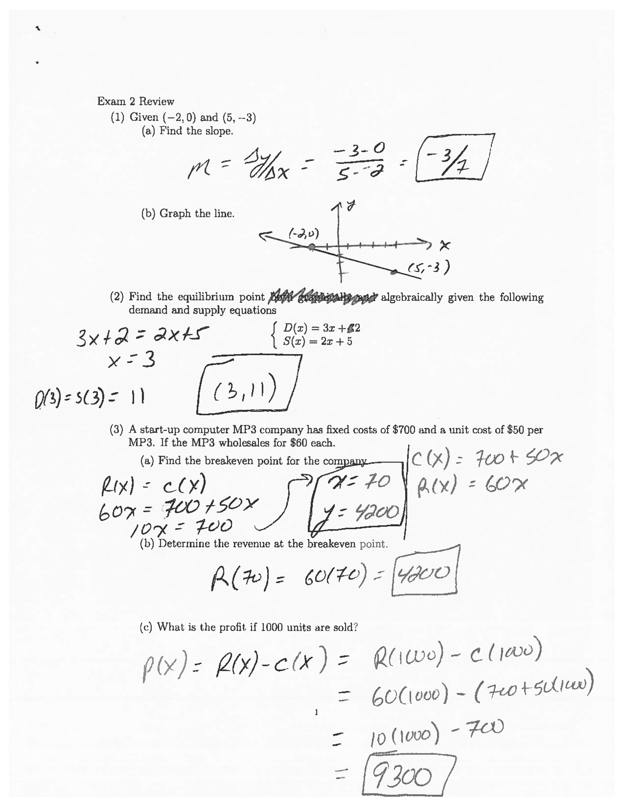 Midterm Exam 2 Review Solution - Finite Mathematics | MATH 124 - Docsity