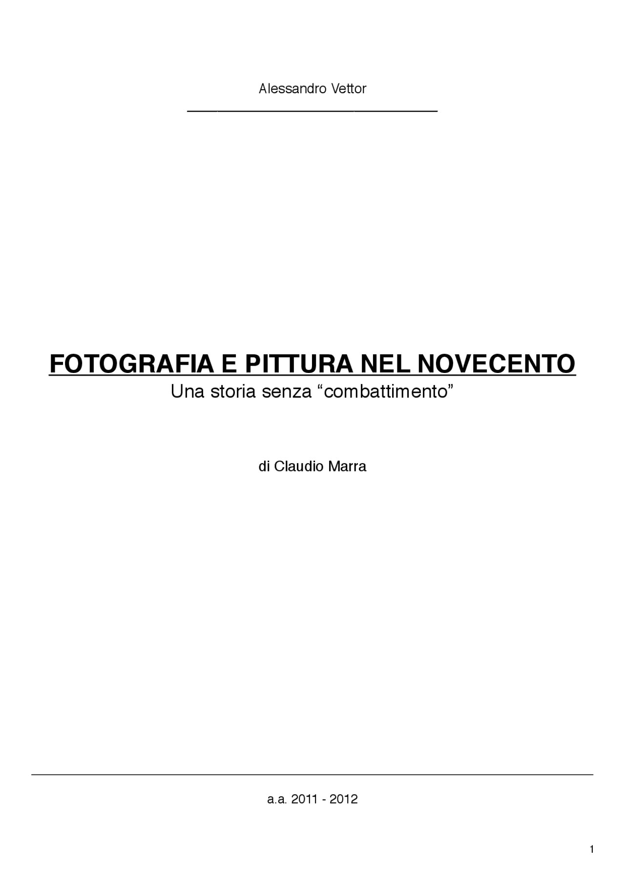 Storia Della Fotografia Docsity