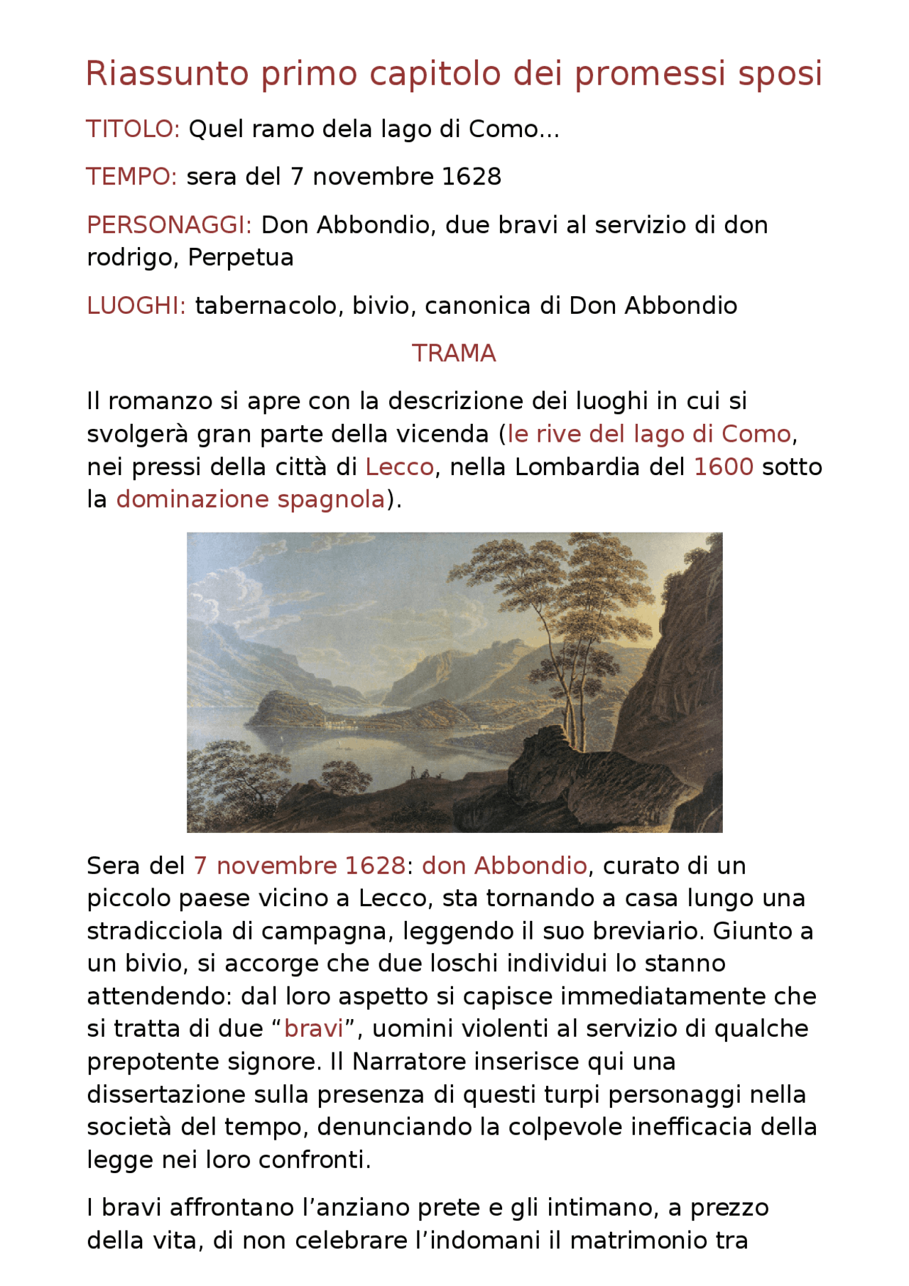 Riassunto primo capitolo Promessi Sposi Sintesi del corso di Italiano Docsity Riassunto primo capitolo Promessi Sposi Sintesi del corso di Italiano Docsity