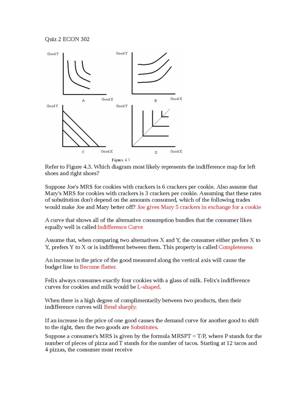 Quiz 2 econ 302 Docsity