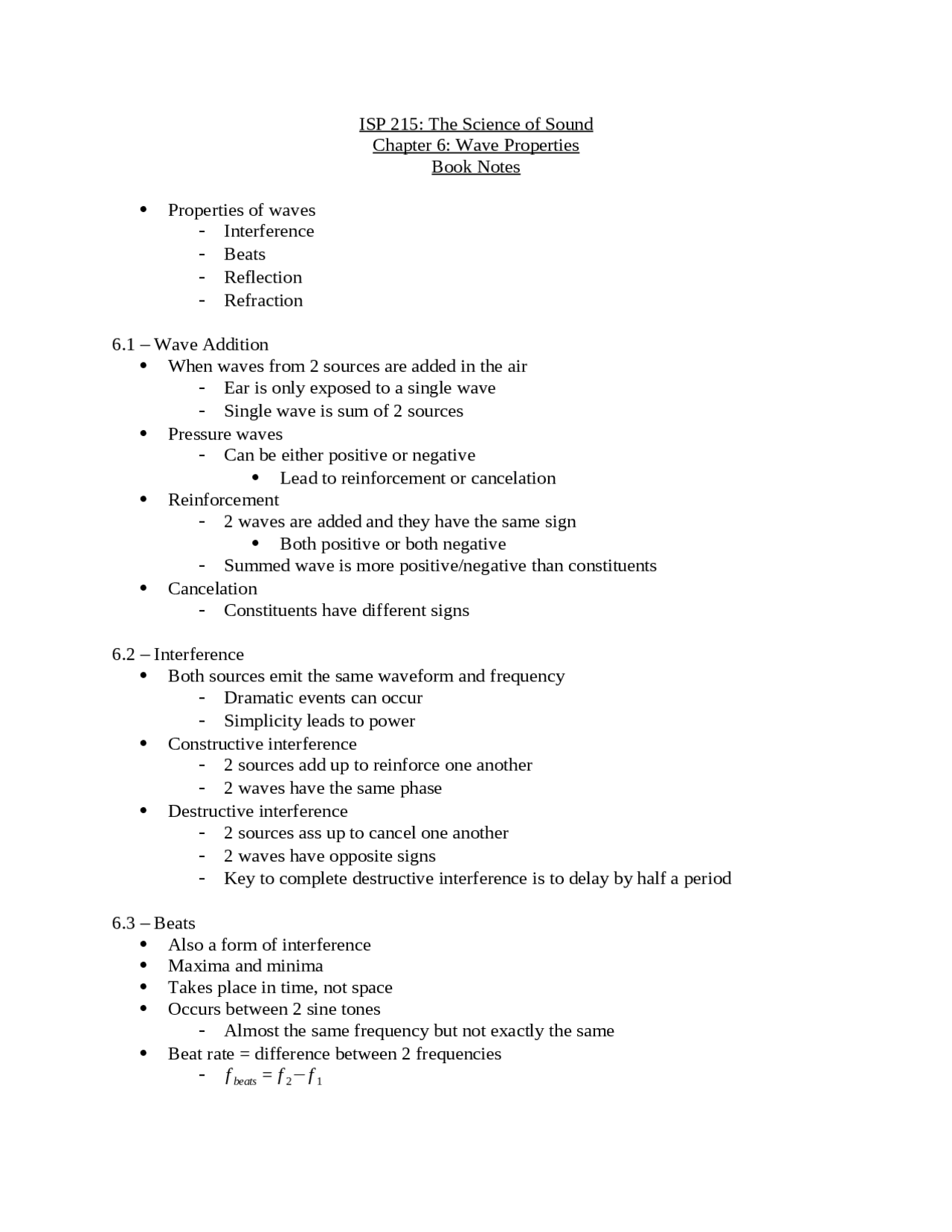 Properties Of Waves In The Science Of Sound ISP 215 Docsity properties-of-waves-in-the-science-of-sound-isp-215-docsity