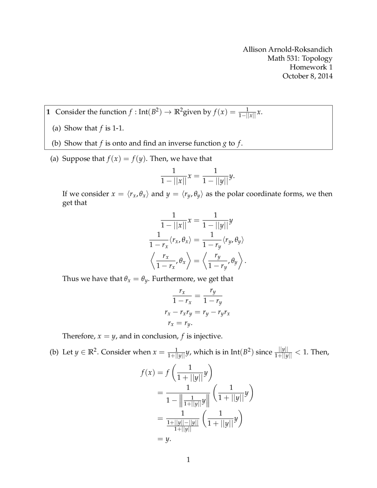 Topology Math Homework Topology Homework 1 | Ejercicios DiseƱos y Grupos | Docsity