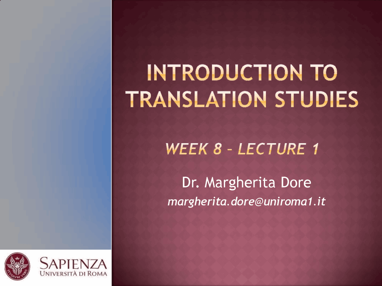 Introduction to translation studies - Docsity