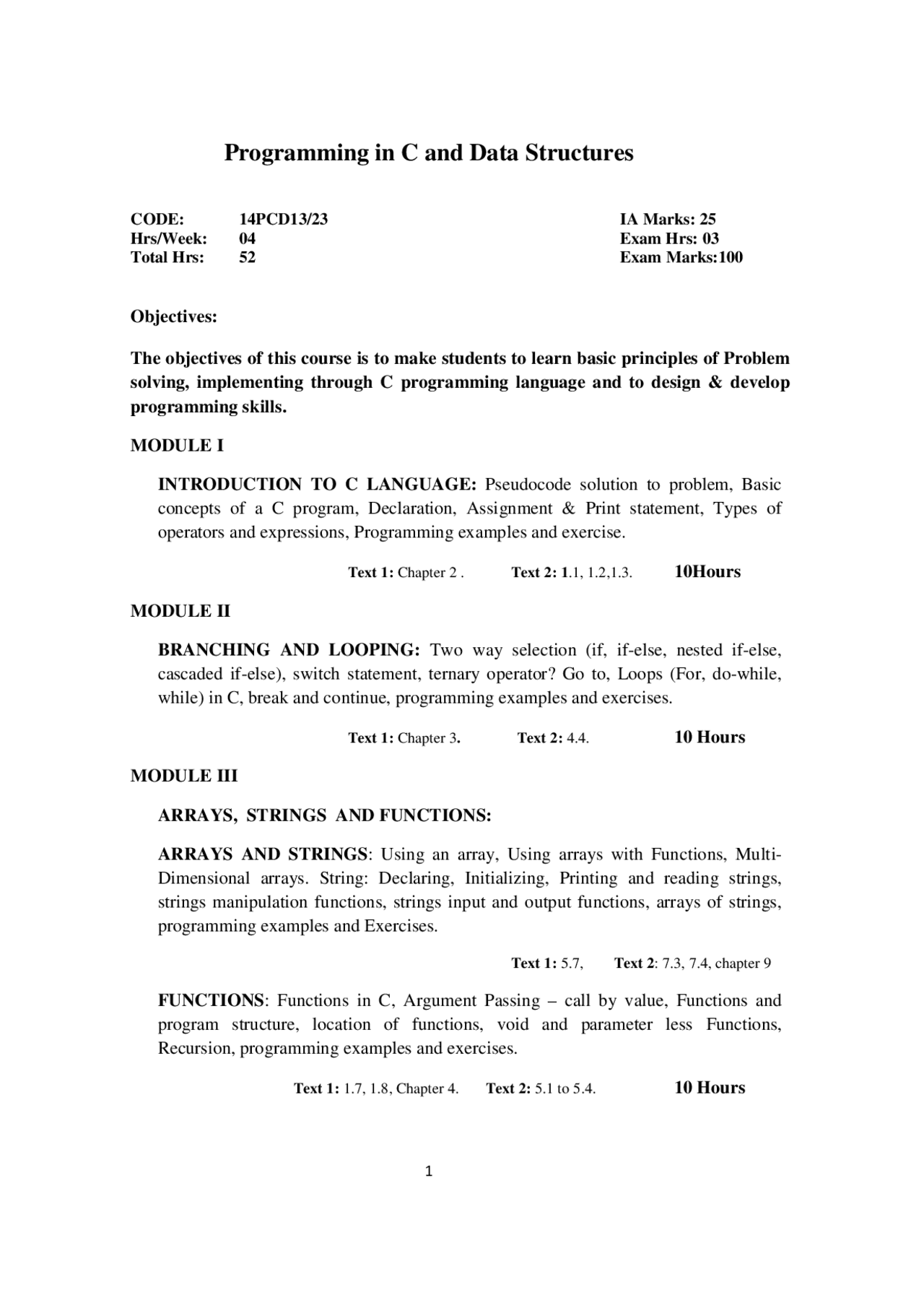 Programming in C and Data Structures - Docsity