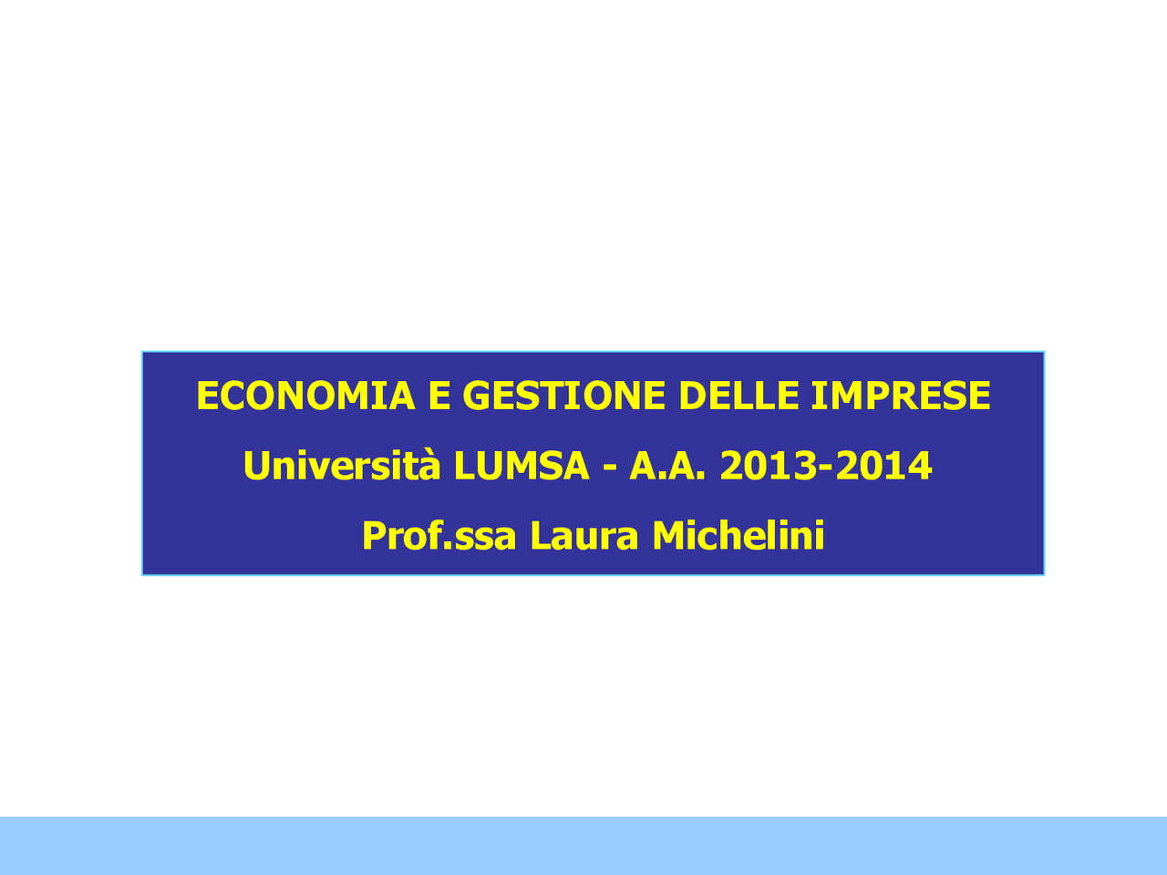 Economia e Gestione delle imprese - Docsity