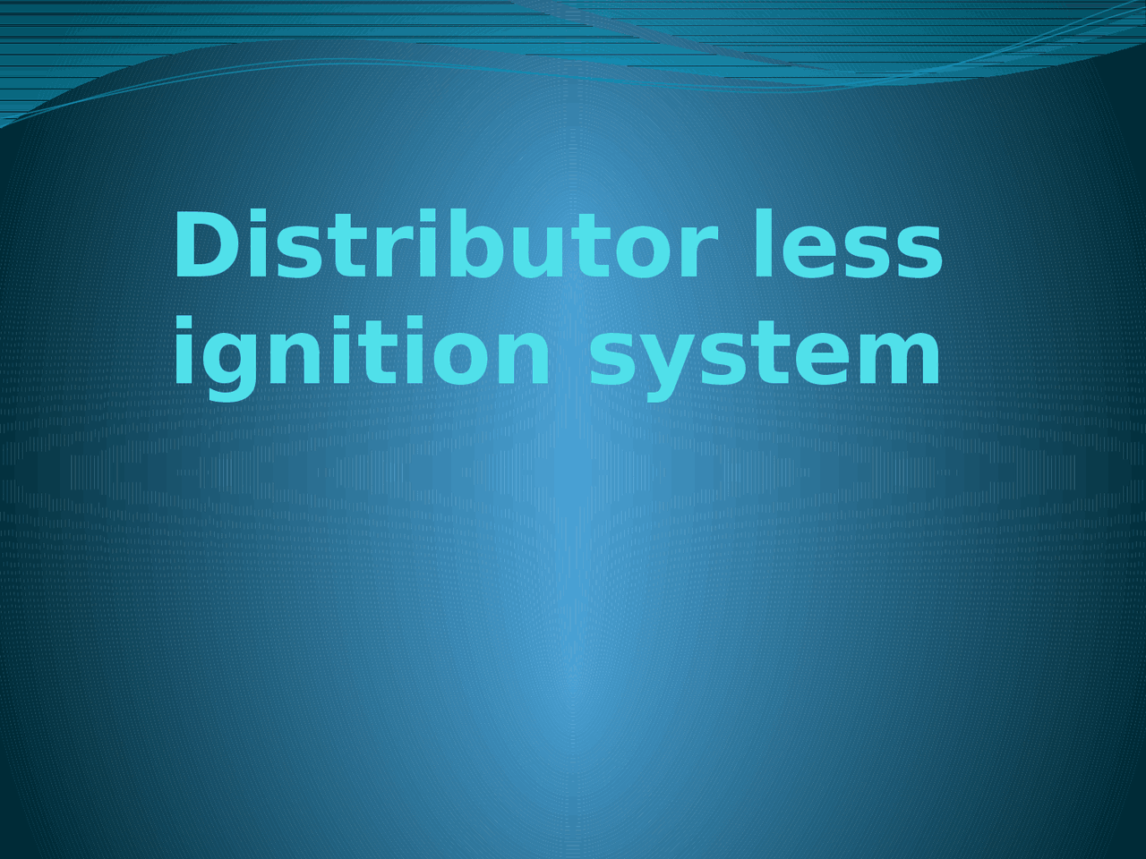 Distributor less ignition system Study notes Accelerator Physics