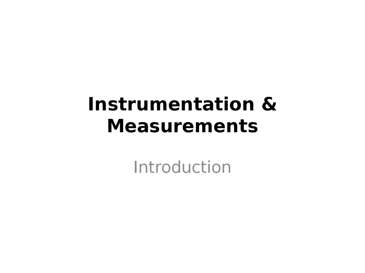 Instrumentation & measurements lecture2 Docsity