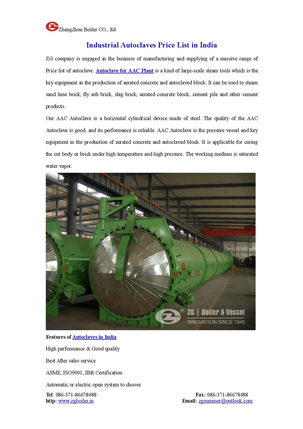 Industrial autoclaves price list in india Study notes Advanced