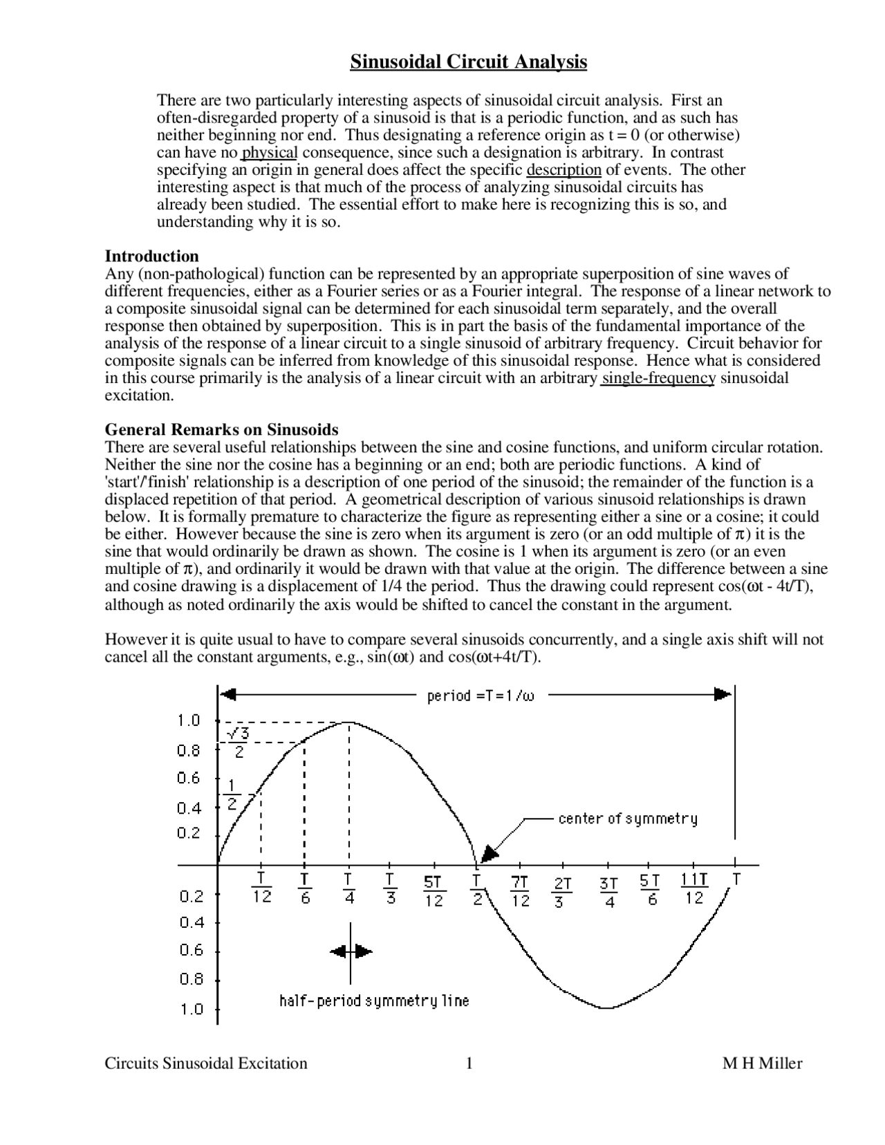 2 sinusoidal circuits - Docsity
