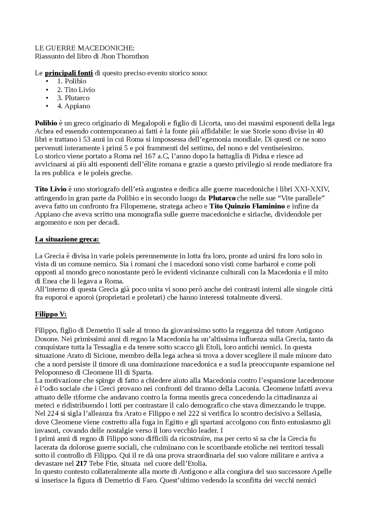 Le guerre macedoniche Docsity