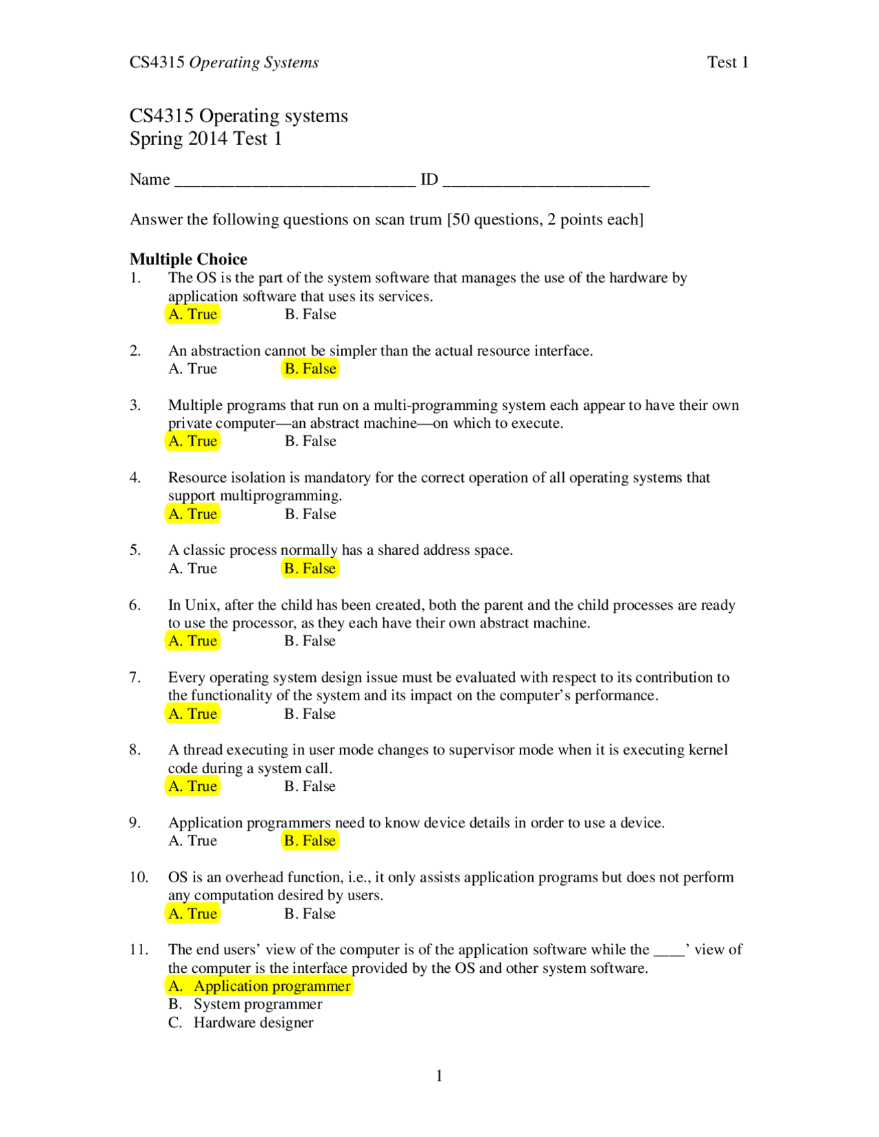 Exam1 1 Docsity
