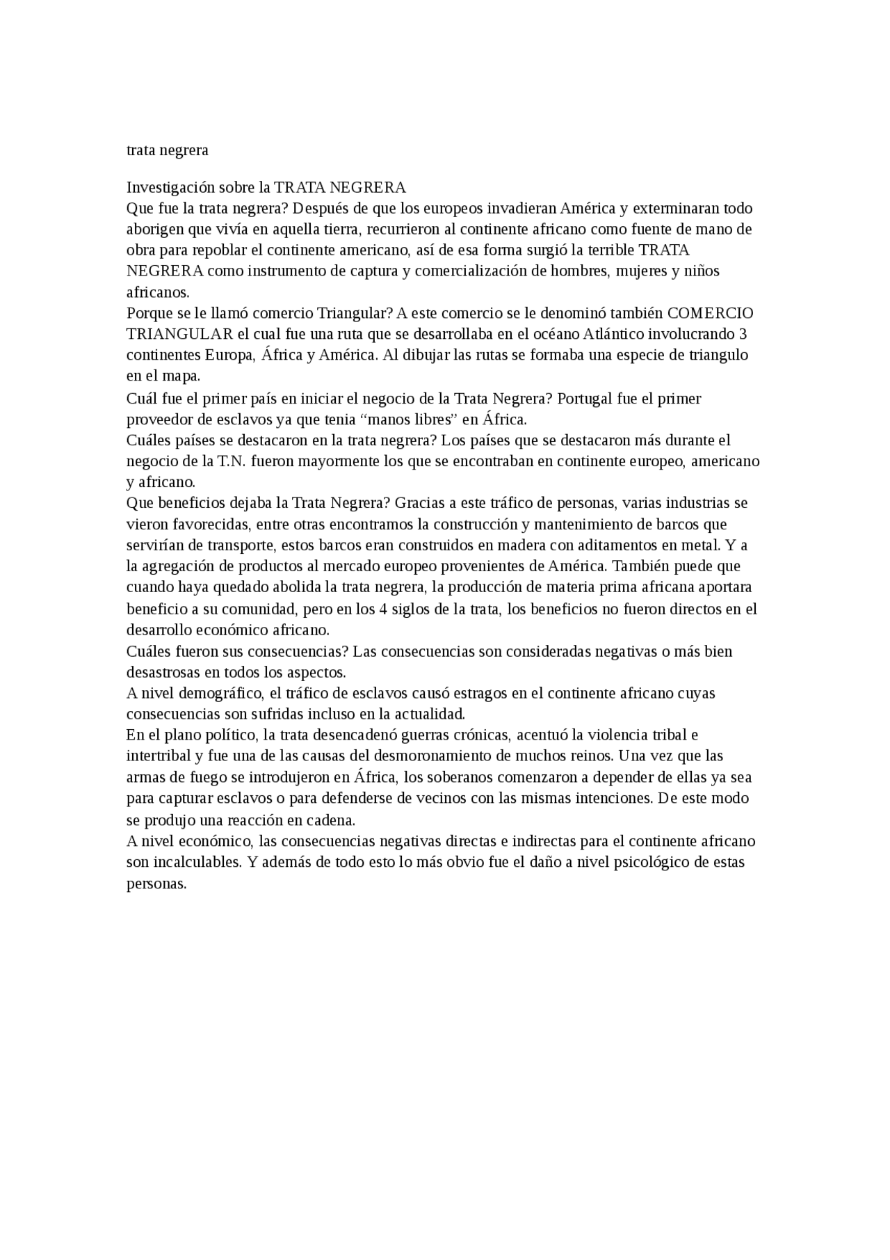 Mapa De Comercio Triangular En Blanco