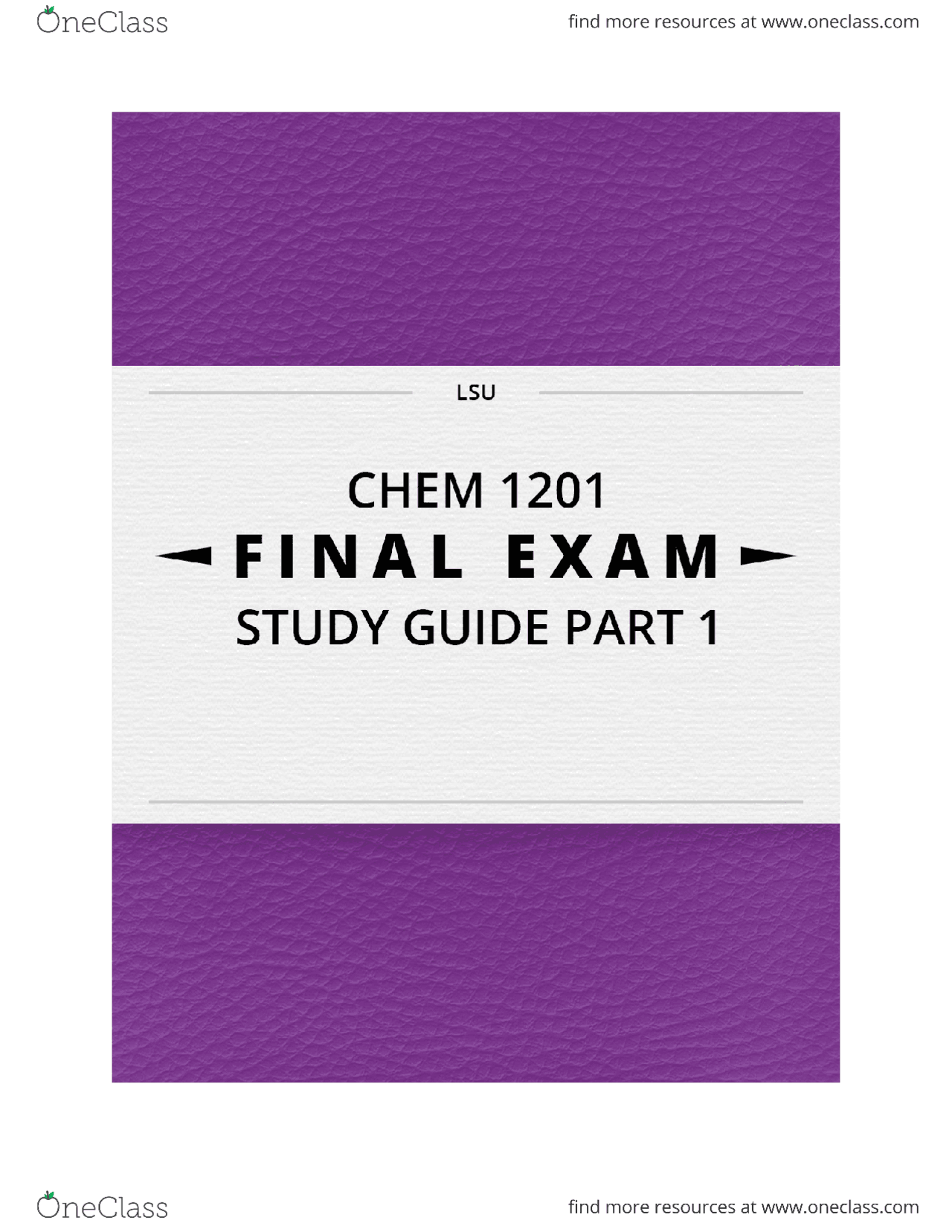 Final Exam Study Guide - General Chemistry I | CHEM 1201 | Study notes ...