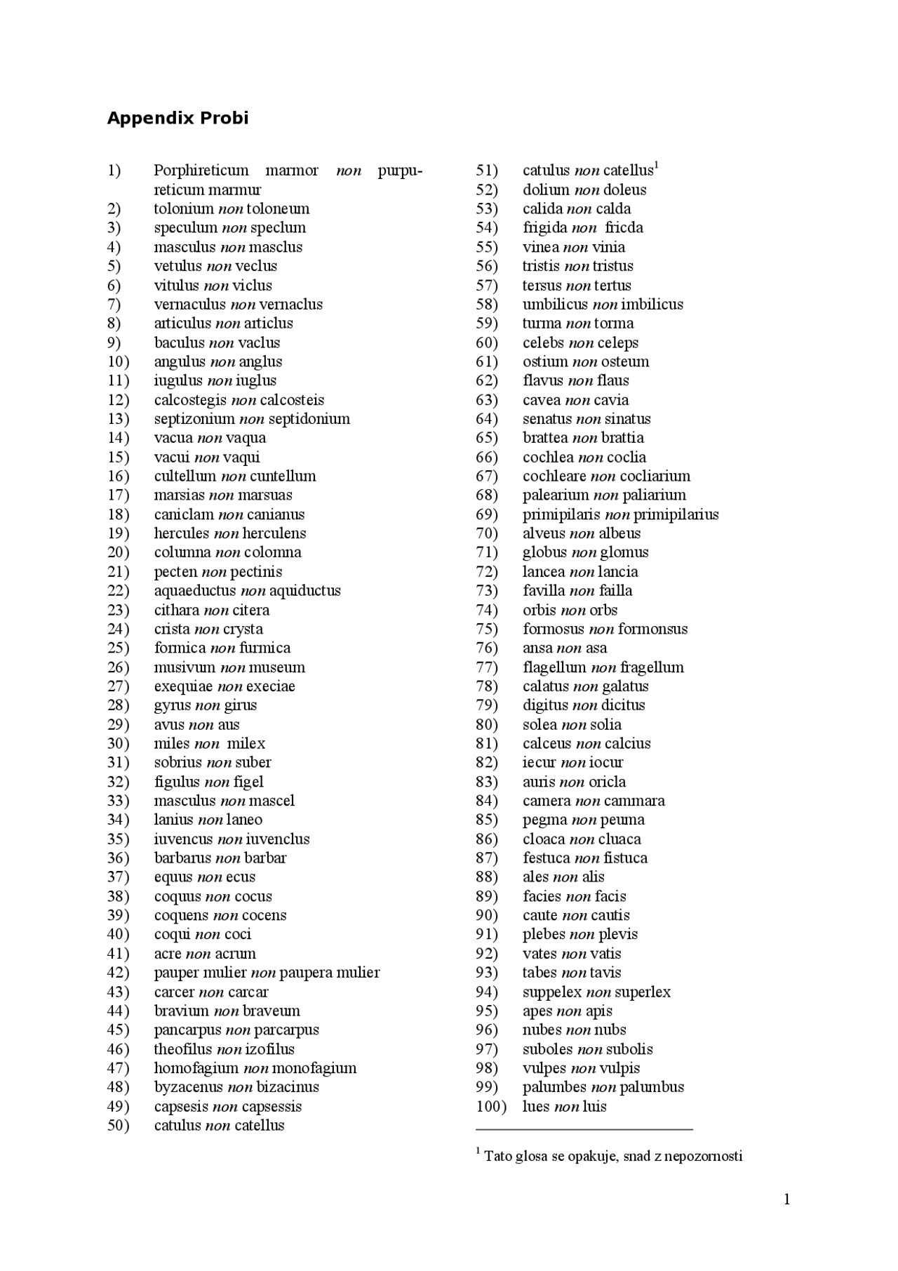 Appendix probi Prove d'esame di Lingua Latina Docsity