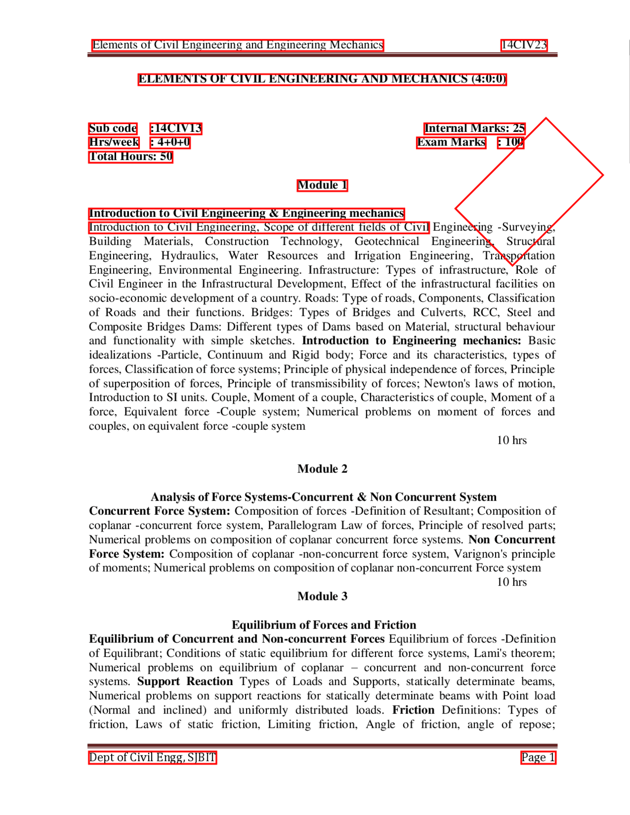 Elements of civil engineering and mechanics - Docsity