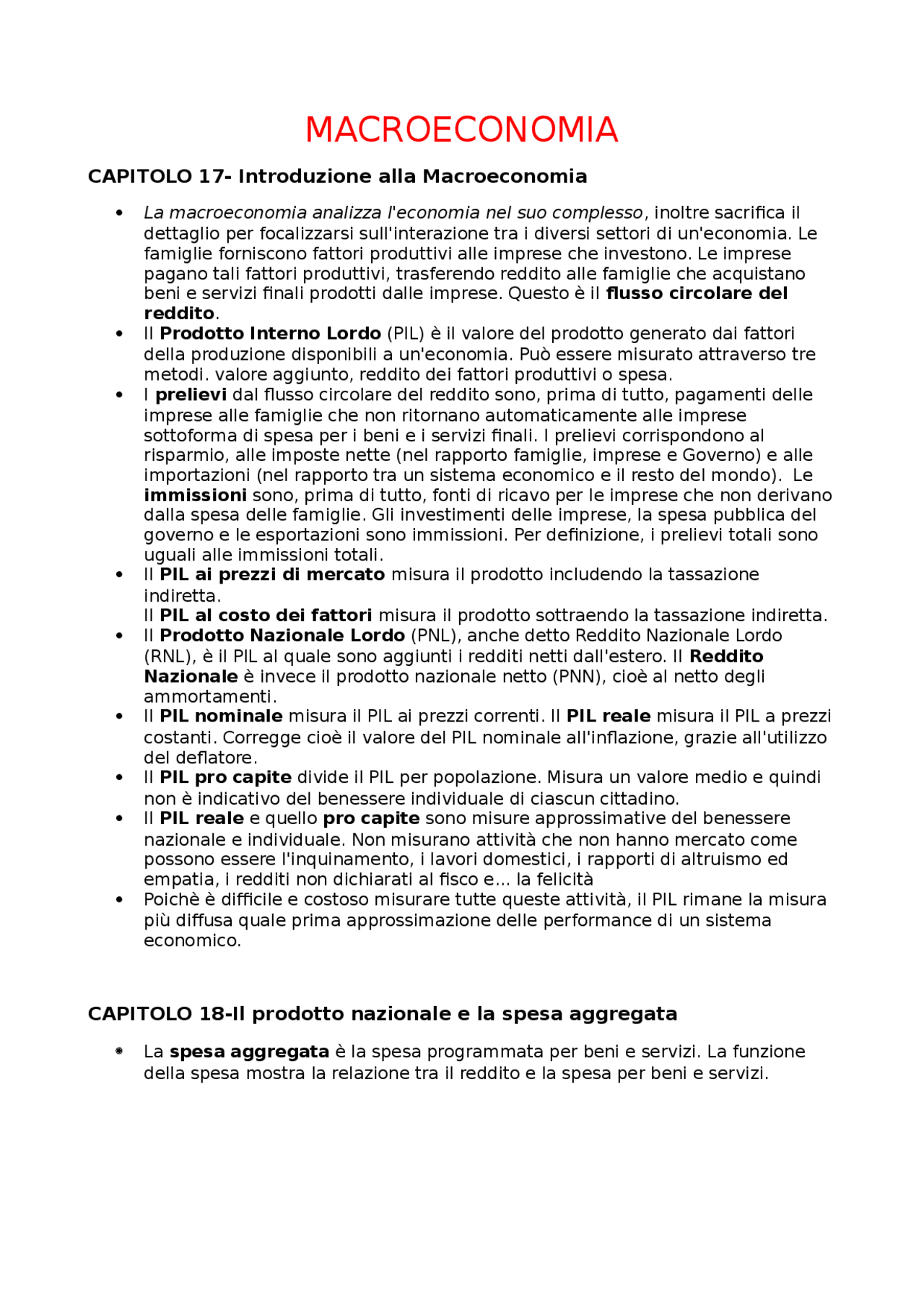 Riassunto Begg. D.-vernasca G.-Fischer S.-Dornbusch R. Economia (parte