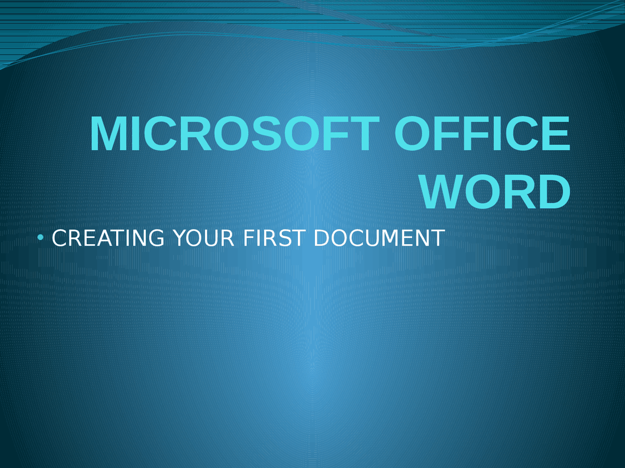 Application Software Microsoft Word - Docsity