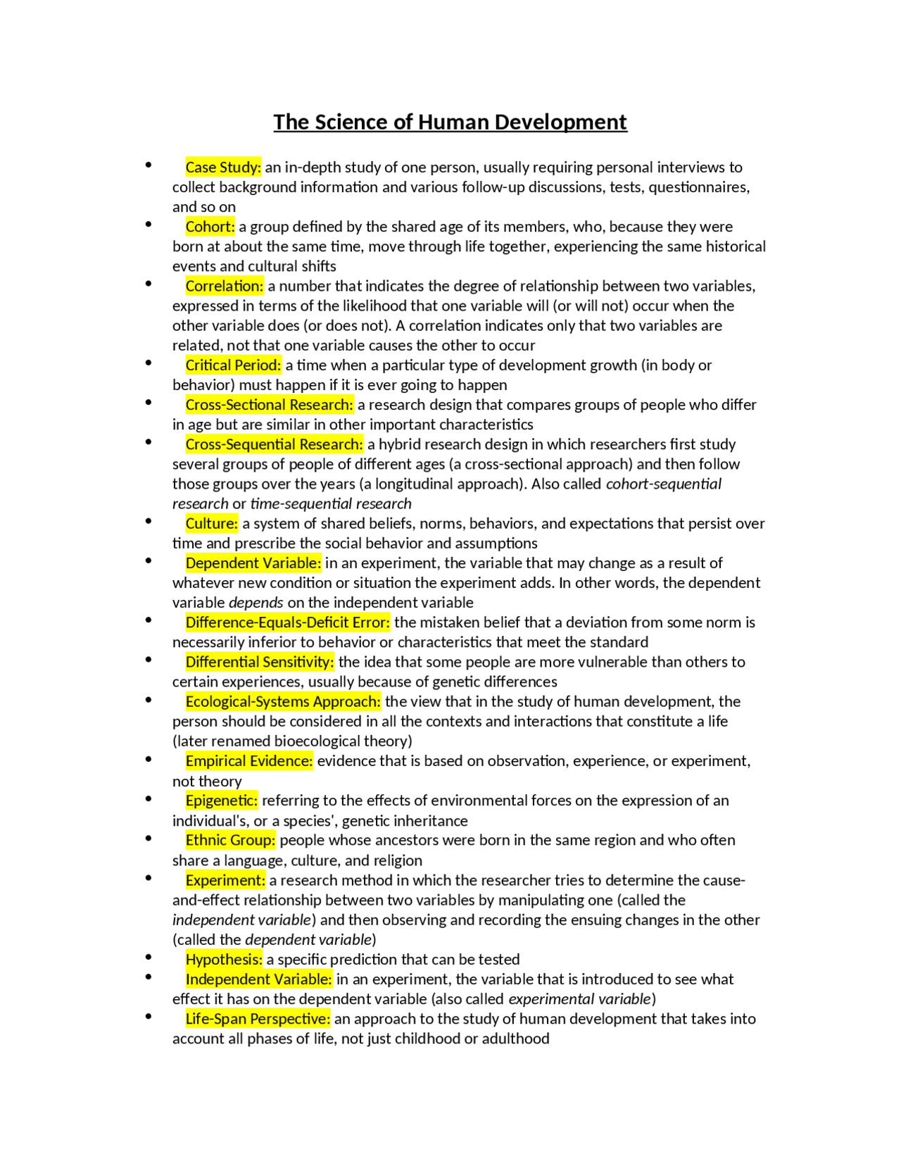 Scientific Method Human Development The Science of Human Development - Development Physics | PSYC 4070 ...