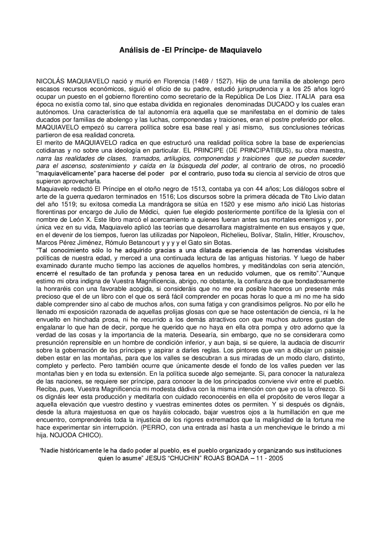 Resumen Sobre El Principe Docsity