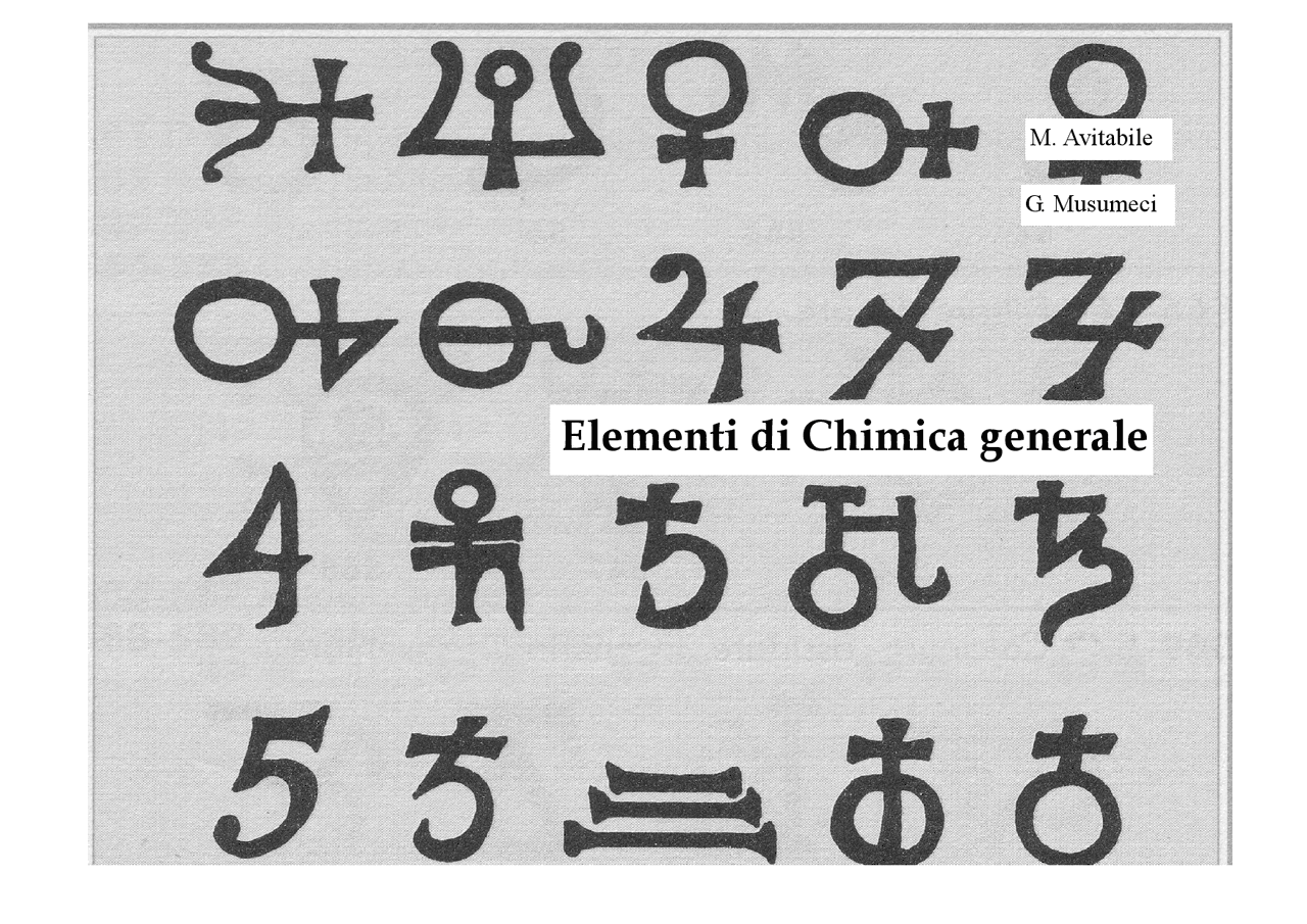 Chimica generale M.Avitabile G.Musumeci | Dispense di Chimica | Docsity