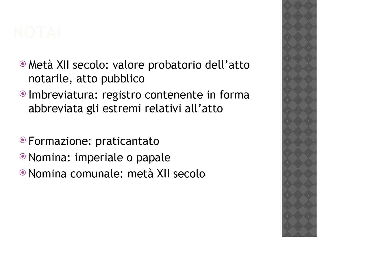 Storia del diritto medievale e moderno slide triennale8 - Docsity