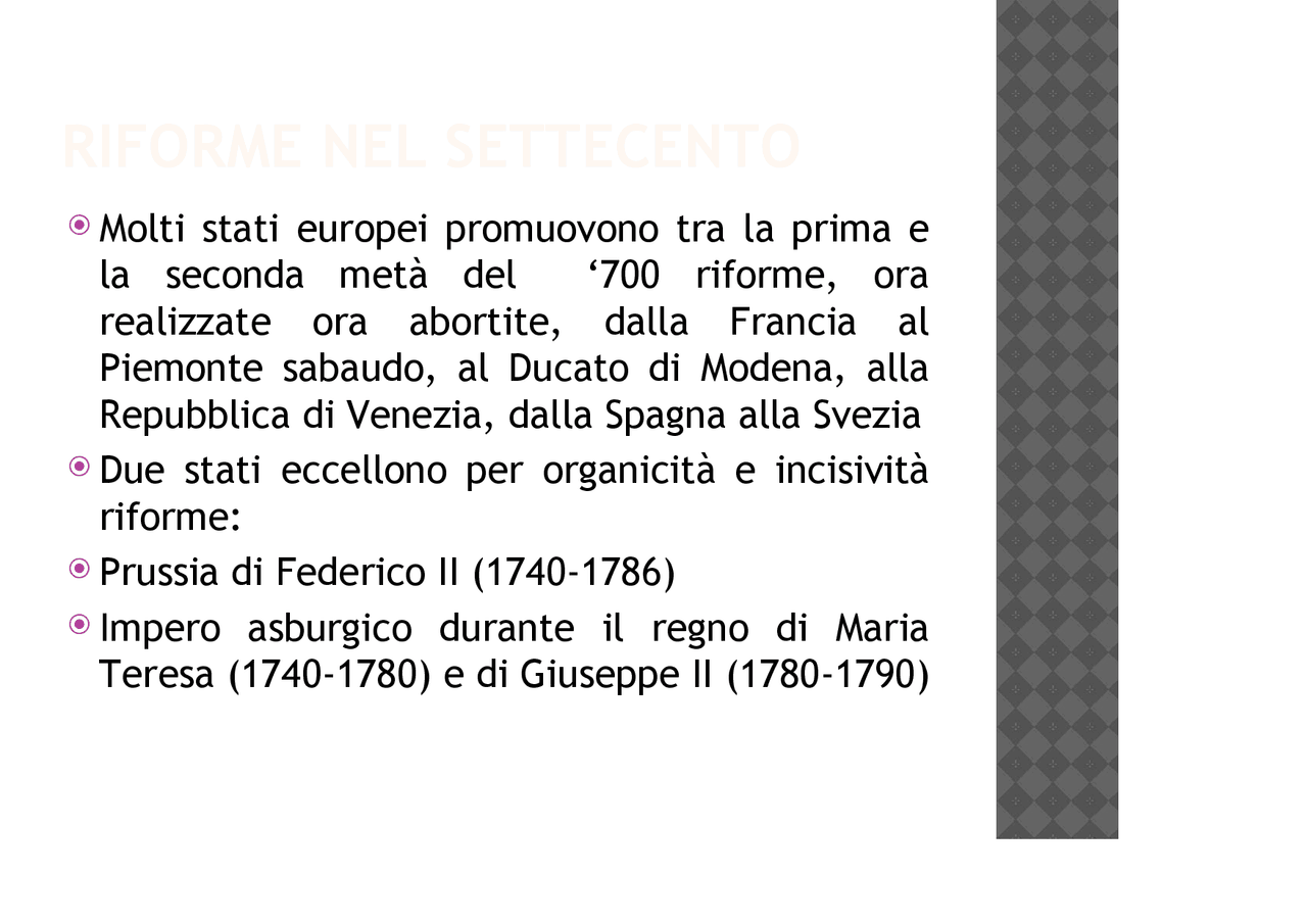 Storia del diritto medievale e moderno slide triennale 14 - Docsity