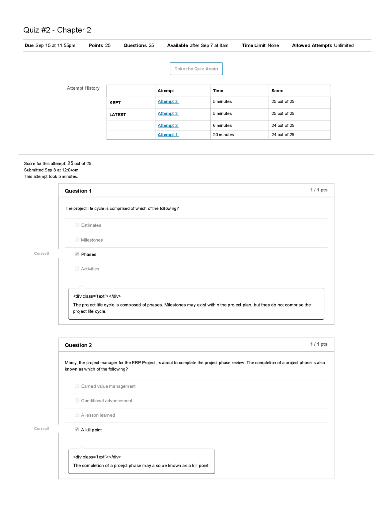 25 Questions with Answers Quiz 2 | ETI 4448 | Quizzes Project ...