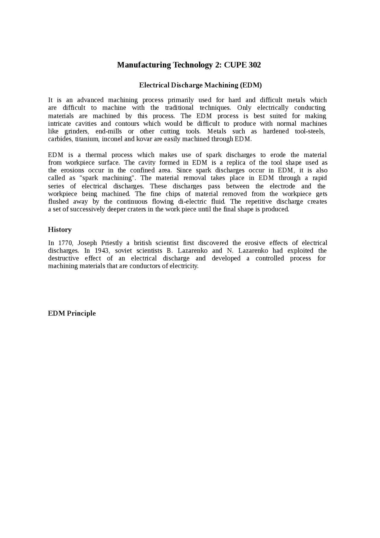 Note Example Edm Edm lecture notes - Docsity