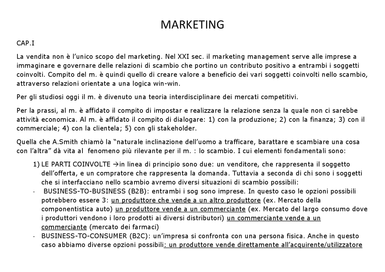 Marketing Il Management Orientato Al Mercato